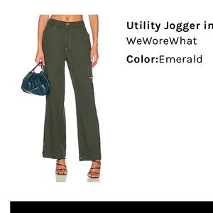 We wore what green utility joggers